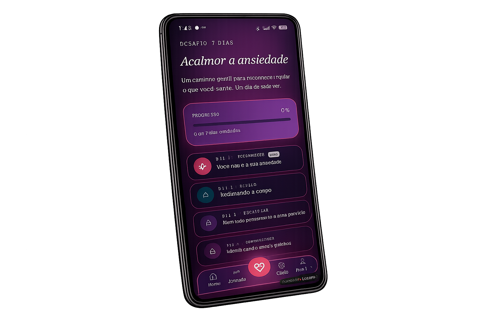 Tela de Desafio de 7 Dias  do Diário Emocional Feminino